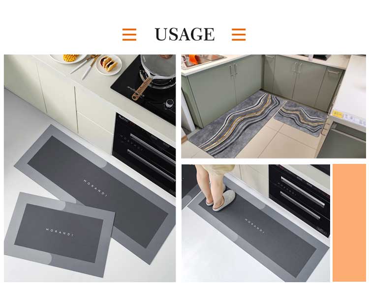 Printed deign Absorbent kitchen carpet Soft Kitchen Mat(图6)