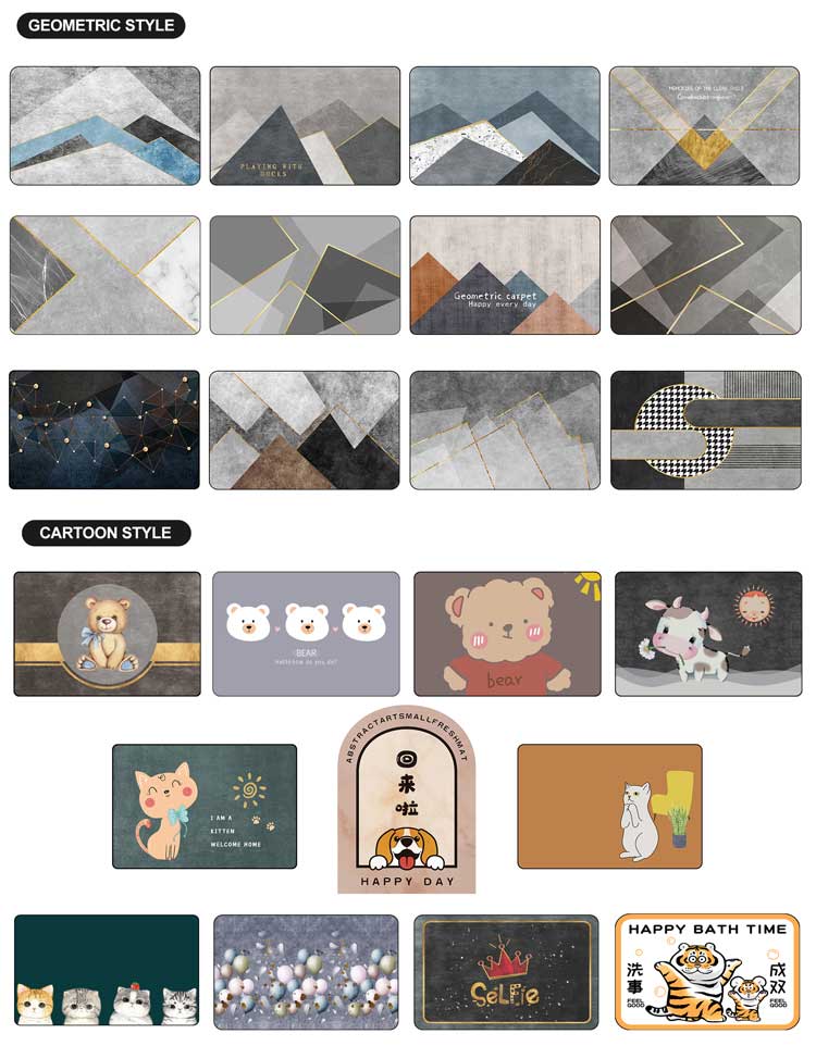 Printed deign Absorbent kitchen carpet Soft Kitchen Mat(图8)