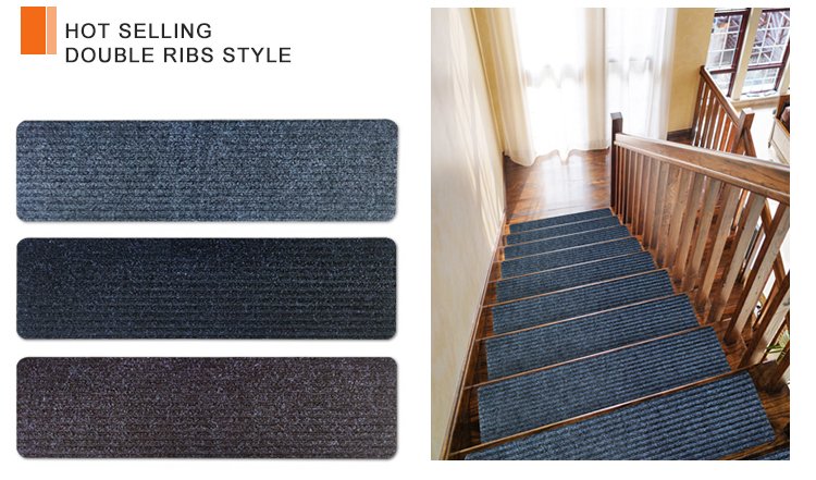 Graceline 8" X 30" Grey color Non-Slip Safety Stair carpet(图8)