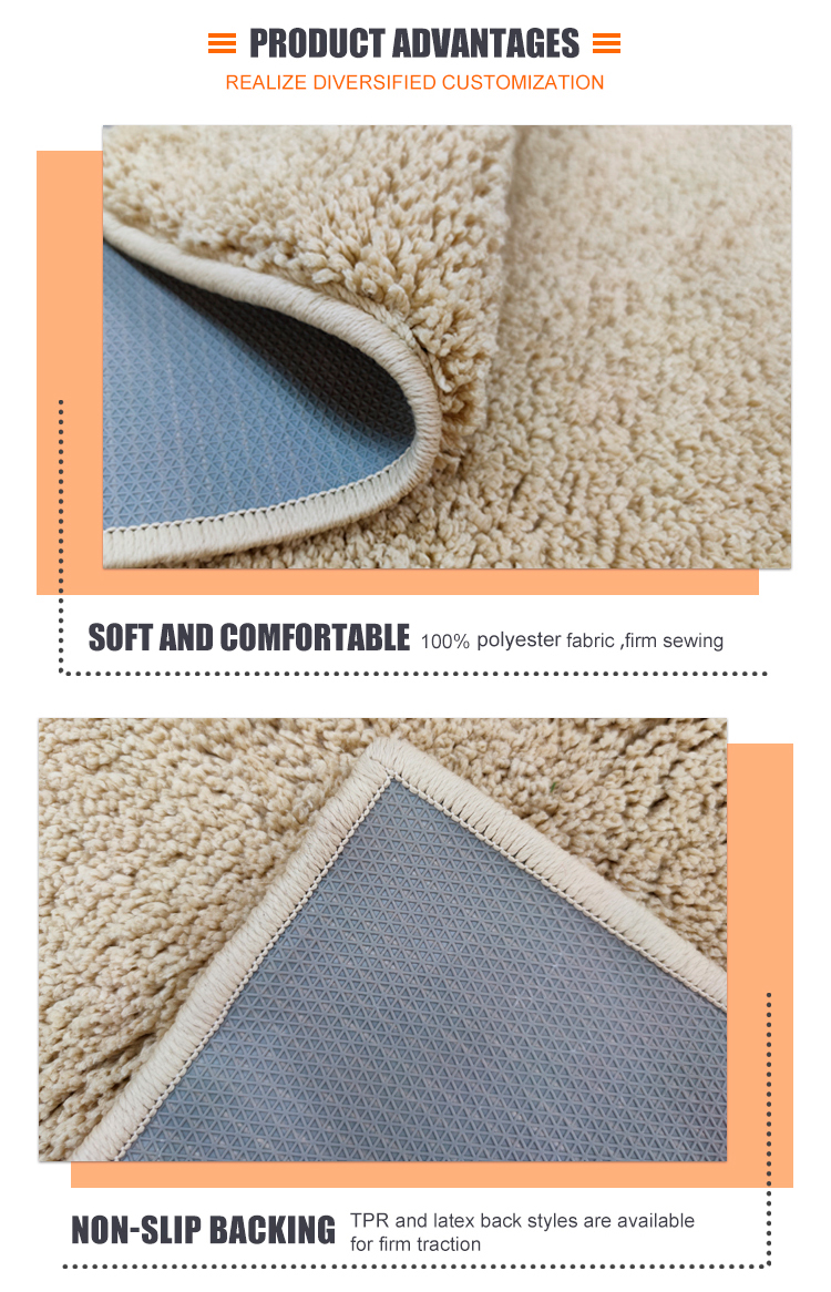 Bathmats Perfect Absorbent Plush Mats Floor Carpet Bathroom Mat(图2)