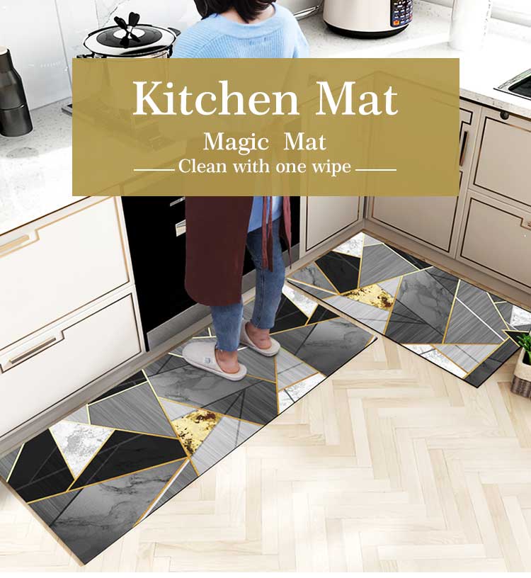 Waterproof Custom Printed Indoor Pvc Kitchen Rug Floor Mats Kitchen Mat(图1)